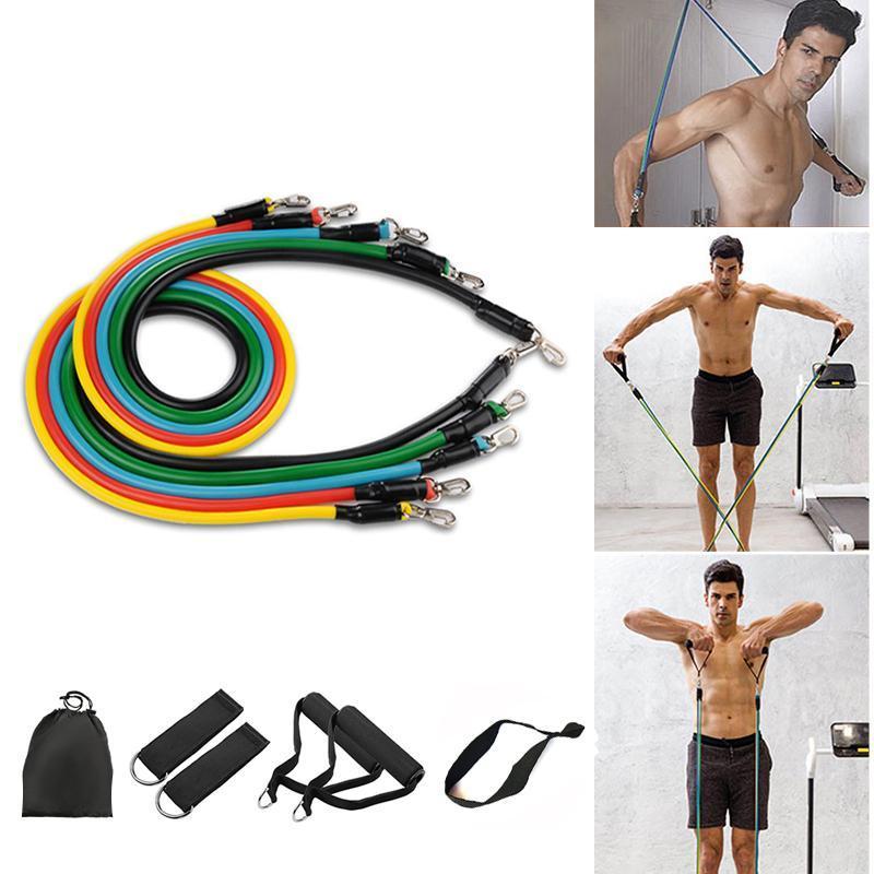 14PCS Set Resistance Bands Workout Exercise Crossfit Fitness Yoga Training  Tubes